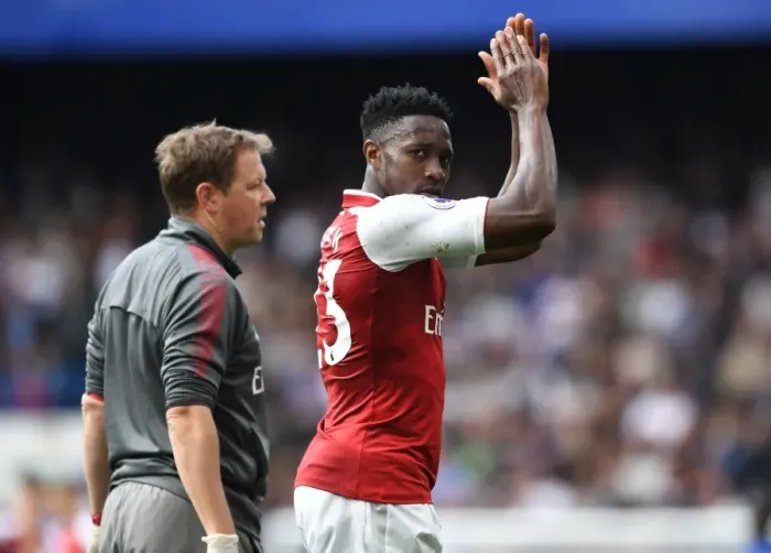 Framed Print : Danny Welbeck's Injured Exit: Chelsea vs. Arsenal, Premier League 2017-18 Framed Print : Danny Welbeck's Injured Exit: Chelsea vs. Arsenal, Premier League 2017-18