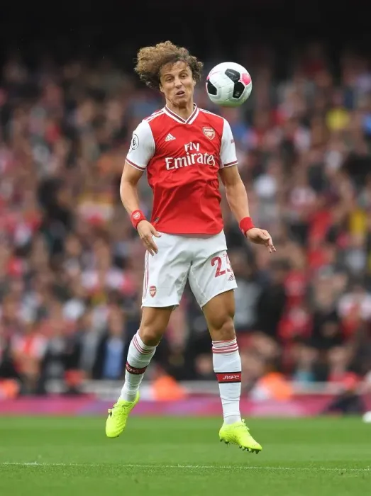 Framed Print : David Luiz in Action: Arsenal vs. Aston Villa, Premier League 2019-20