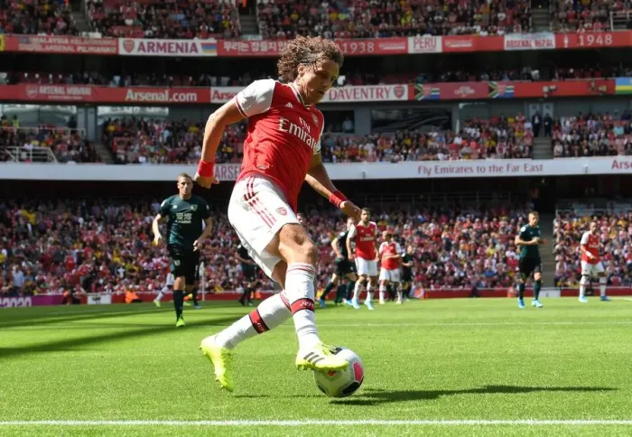 Framed Print : David Luiz in Action: Arsenal vs. Burnley, 2019-20 Premier League