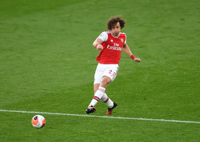 Framed Print : David Luiz in Action: Arsenal vs. Everton, Premier League 2019-2020