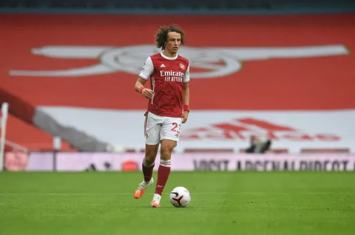 Framed Print : David Luiz in Action: Arsenal vs. Sheffield United (2020-21 Premier League)