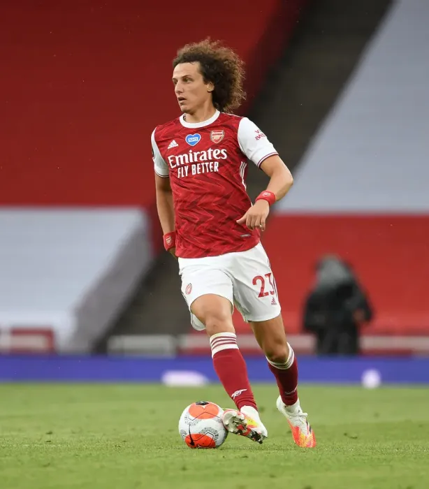 Framed Print : David Luiz in Action: Arsenal vs. Watford, Premier League 2019-2020