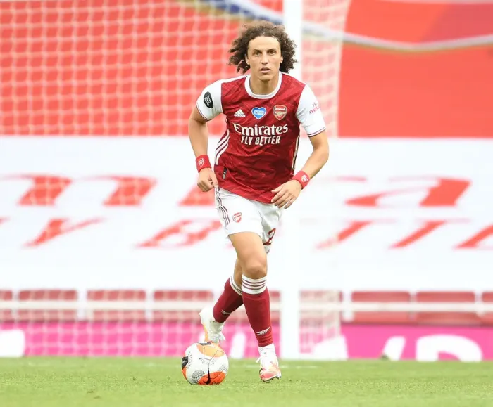 Framed Print : David Luiz in Action: Arsenal vs. Watford, Premier League 2019-2020