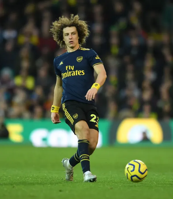 Framed Print : David Luiz in Action: Norwich City vs Arsenal FC, Premier League 2019-20