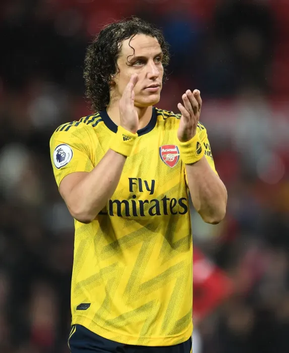 Framed Print : David Luiz Pays Tribute to Arsenal Fans After Manchester United Clash (2019-20)