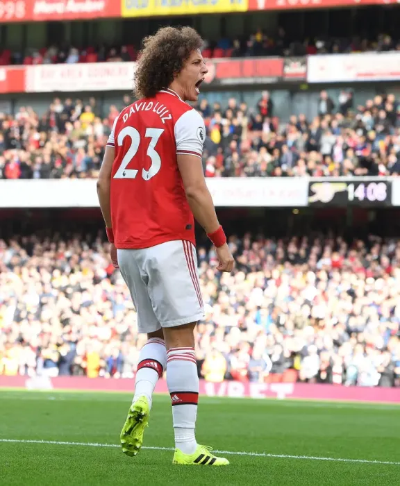 Framed Print : David Luiz Scores: Arsenal FC vs AFC Bournemouth, Premier League 2019-20 Framed Print : David Luiz Scores: Arsenal FC vs AFC Bournemouth, Premier League 2019-20