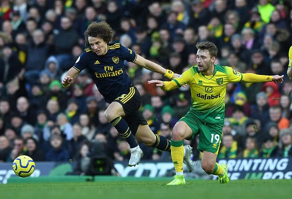 David Luiz vs. Tom Trybull: Clash in the Premier League between Norwich City and Arsenal FC