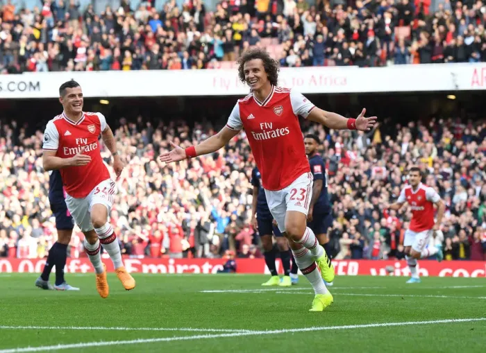 Framed Print : David Luiz's Thrilling Winner: Arsenal FC Triumphs Over AFC Bournemouth in the Premier League 2019-20 Framed Print : David Luiz's Thrilling Winner: Arsenal FC Triumphs Over AFC Bournemouth in the Premier League 2019-20