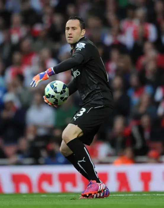 Framed Print : David Ospina's Unwavering Focus: Arsenal vs. Swansea City, Premier League 2014 / 15