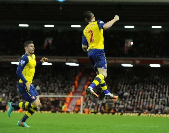 Framed Print : Debuchy's Goal: Liverpool vs. Arsenal, Premier League 2014 / 15