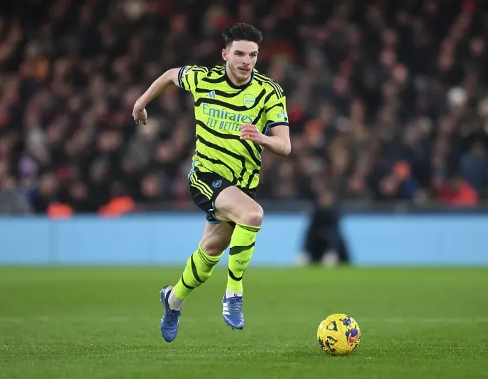 Framed Print : Declan Rice Shines: Arsenal's Victory Over Luton Town in the Premier League (2023-24) Framed Print : Declan Rice Shines: Arsenal's Victory Over Luton Town in the Premier League (2023-24)