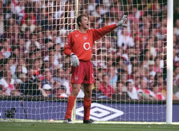 Framed Print : Defiant Lehmann in FA Community Shield Loss to Chelsea, 2005 Framed Print : Defiant Lehmann in FA Community Shield Loss to Chelsea, 2005