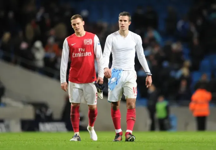Framed Print : Dejected Duo: Manchester City vs. Arsenal, Premier League 2011-12