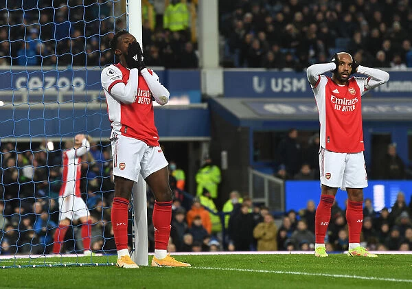 Dejected Nketiah Misses Goal: Everton vs Arsenal, Premier League 2020-21