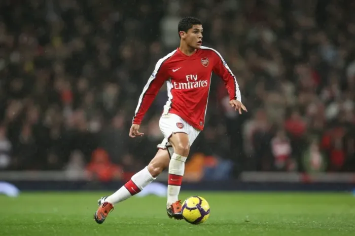 Framed Print : Denilson (Arsenal). Arsenal 0: 3 Chelsea, Barclays Premier League, Emirates Stadium
