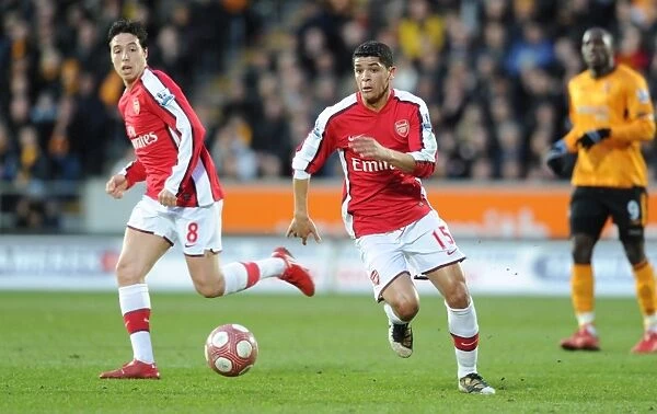 Denilson and Samir Nasri (Arsenal). Hull City 1:2 Arsenal, Barclays Premier League