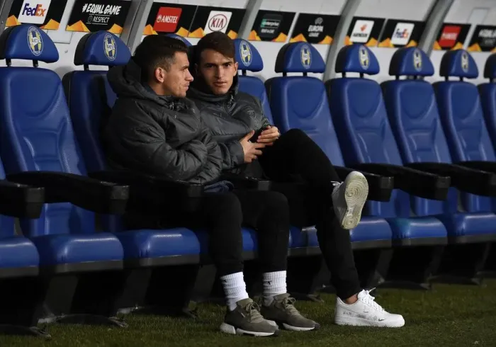 Framed Print : Denis Suarez and Lucas Torreira: Arsenal's Midfield Duo Prepare for BATE Borisov Clash in Europa League Framed Print : Denis Suarez and Lucas Torreira: Arsenal's Midfield Duo Prepare for BATE Borisov Clash in Europa League