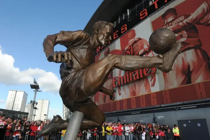 Framed Print : Dennis Bergkamp Statue Unveiled at Arsenal's Emirates Stadium Framed Print : Dennis Bergkamp Statue Unveiled at Arsenal's Emirates Stadium