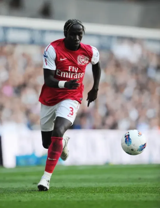 Framed Print : Determined Bacary Sagna in Arsenal's Close Loss at White Hart Lane (2011-12)