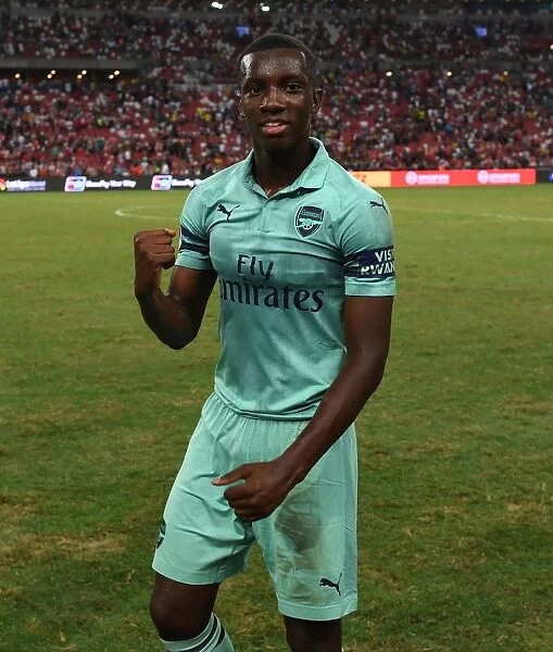 Determined Eddie Nketiah: Arsenal's Star Performance Against Paris Saint-Germain in 2018 International Champions Cup