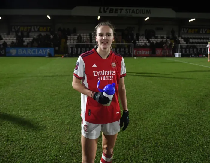 Framed Print : Determined Vivianne Miedema: Arsenal Women's Star After FA WSL Match vs. Brighton Hove Albion