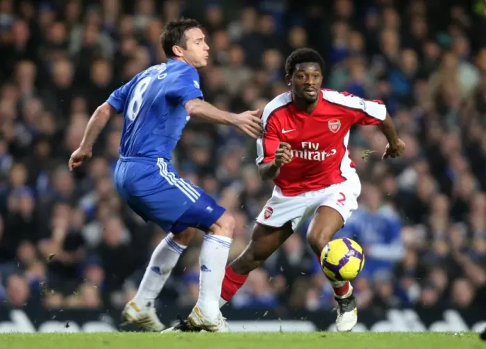 Framed Print : Diaby vs. Lampard: Chelsea's Victory over Arsenal in the Premier League (2010)