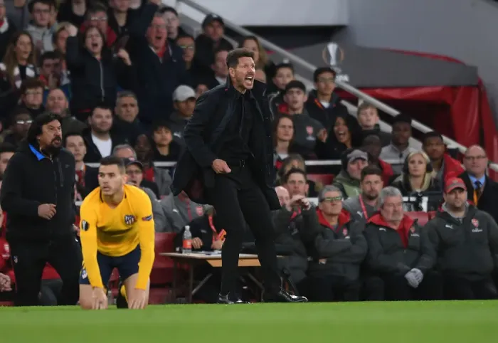 Framed Print : Diego Simeone vs Arsenal: Europa League Semi-Final Showdown with Atletico Madrid