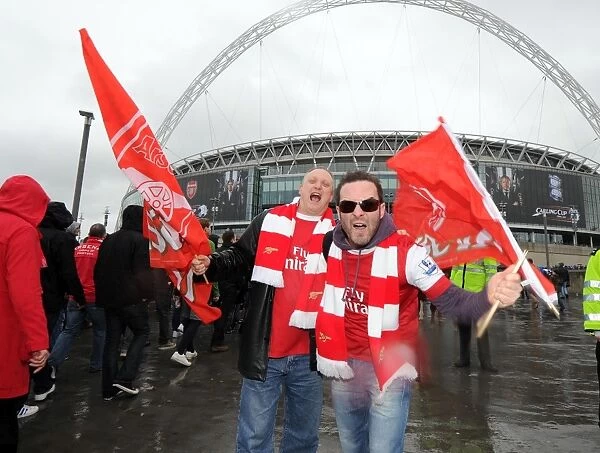 Disappointed Arsenal Fans Outside Wembley After Carling Cup Final Loss to Birmingham City (2011)