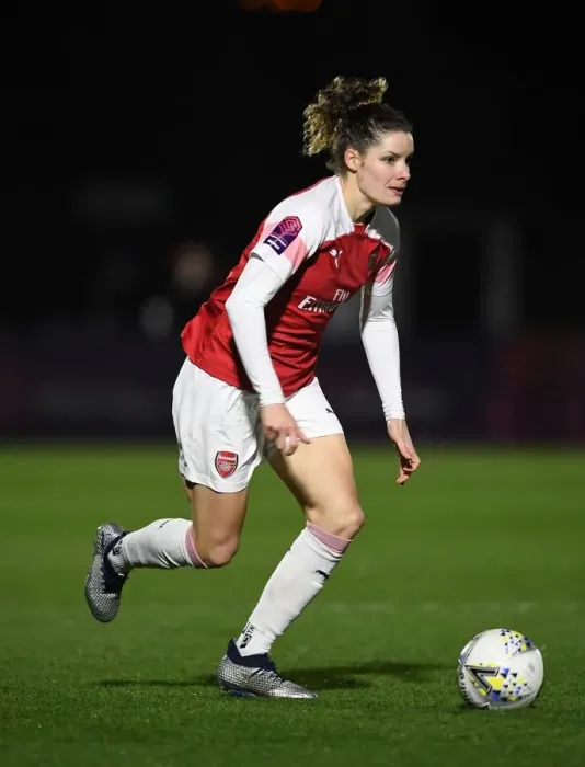 Framed Print : Dominique Bloodworth in Action: Arsenal Women vs Birmingham City Women (FA WSL Cup)