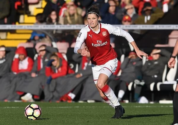 Dominique Janssen in Action: Arsenal Women vs Sunderland Ladies, WSL 2017-18
