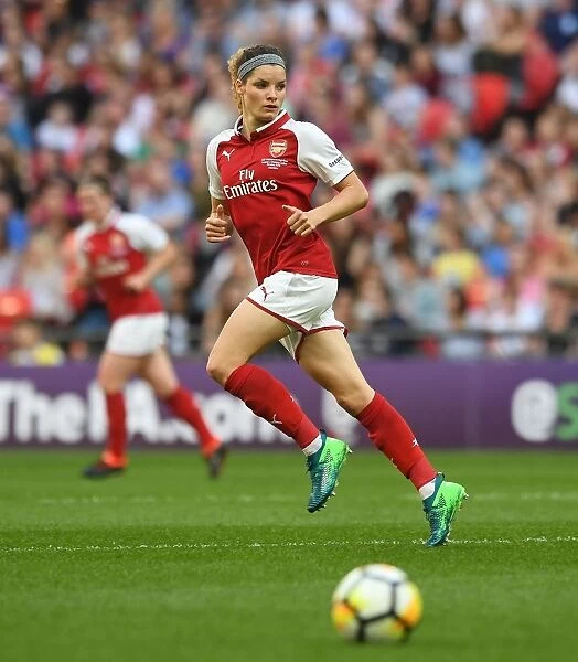 Dominique Janssen in Action: Arsenal Women vs. Chelsea Ladies - FA Cup Final 2018