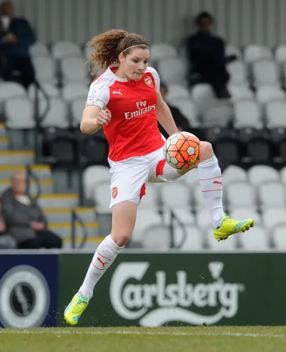 Framed Print : Dominique Janssen (Arsenal Ladies). Arsenal Ladies 2: 2 Notts County Ladies