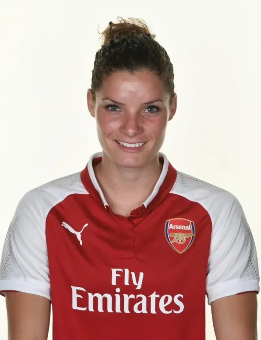 Framed Print : Dominique Janssen of Arsenal Women at 2017 Photocall Framed Print : Dominique Janssen of Arsenal Women at 2017 Photocall