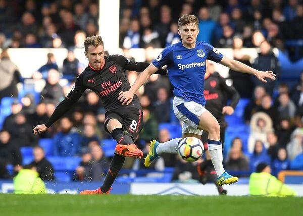 Dramatic: Aaron Ramsey Scores Past Jonjoe Kenny - Everton vs Arsenal, Premier League 2017-18