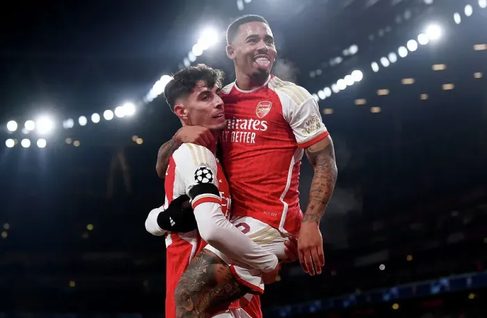 Framed Print : Dynamic Duo: Havertz and Jesus Score First Arsenal Goals in Champions League Victory over RC Lens (2023-24) Framed Print : Dynamic Duo: Havertz and Jesus Score First Arsenal Goals in Champions League Victory over RC Lens (2023-24)