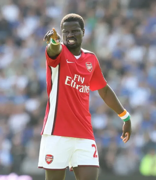 Framed Print : Eboue's Dominance: Arsenal Crushes Portsmouth 4-0 Framed Print : Eboue's Dominance: Arsenal Crushes Portsmouth 4-0