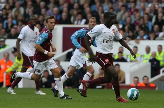 Framed Print : Eboue's Victory: Arsenal's 1-0 Win Over West Ham United (Mark Noble) Framed Print : Eboue's Victory: Arsenal's 1-0 Win Over West Ham United (Mark Noble)