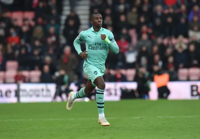 Framed Print : Eddie Nketiah in Action: AFC Bournemouth vs Arsenal FC, Premier League 2018-19