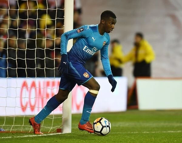 Eddie Nketiah in Action: Arsenal vs. Nottingham Forest, FA Cup 3rd Round 2017-18