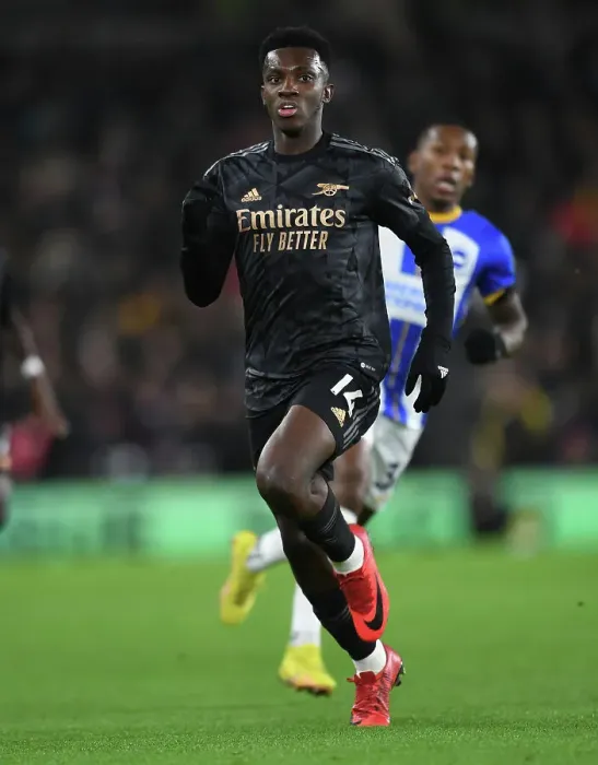 Framed Print : Eddie Nketiah in Action: Brighton & Hove Albion vs Arsenal, Premier League 2022-23