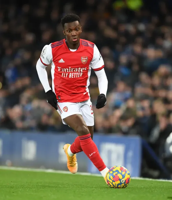 Framed Print : Eddie Nketiah in Action: Everton vs. Arsenal, Premier League 2020-21 Framed Print : Eddie Nketiah in Action: Everton vs. Arsenal, Premier League 2020-21