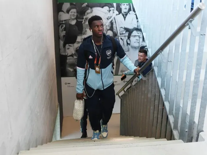 Framed Print : Eddie Nketiah Arrives at Kybunpark Ahead of FC Zurich vs. Arsenal Europa League Clash Framed Print : Eddie Nketiah Arrives at Kybunpark Ahead of FC Zurich vs. Arsenal Europa League Clash