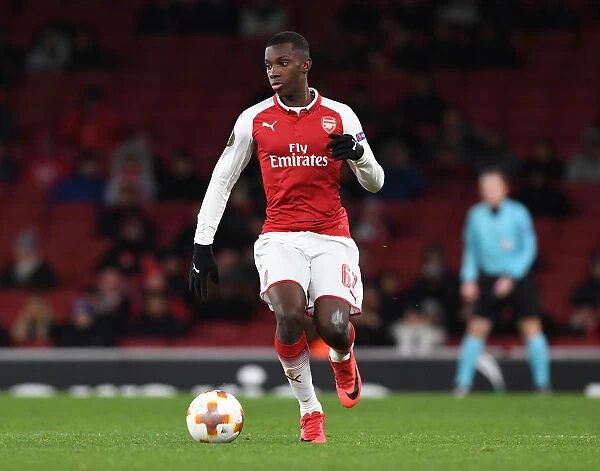 Eddie Nketiah: Arsenal Striker in Action against BATE Borisov, Europa League 2017-18