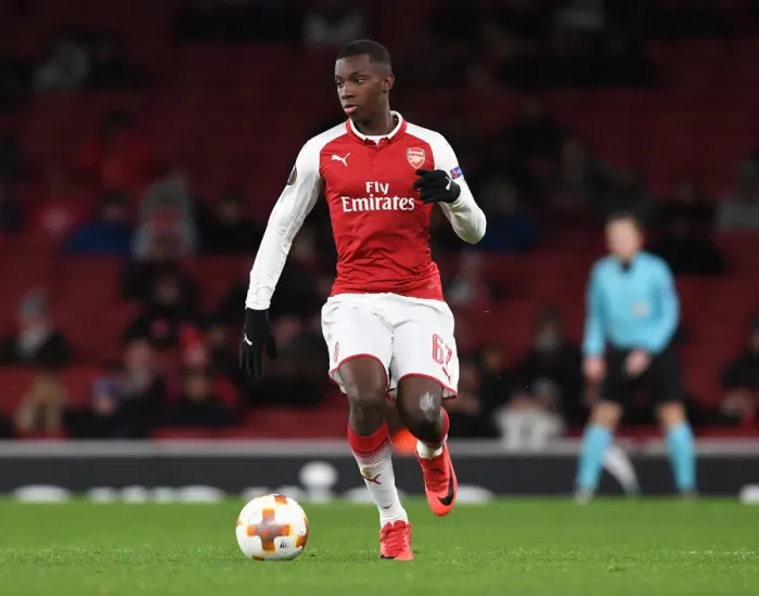 Framed Print : Eddie Nketiah: Arsenal Striker in Action against BATE Borisov, Europa League 2017-18