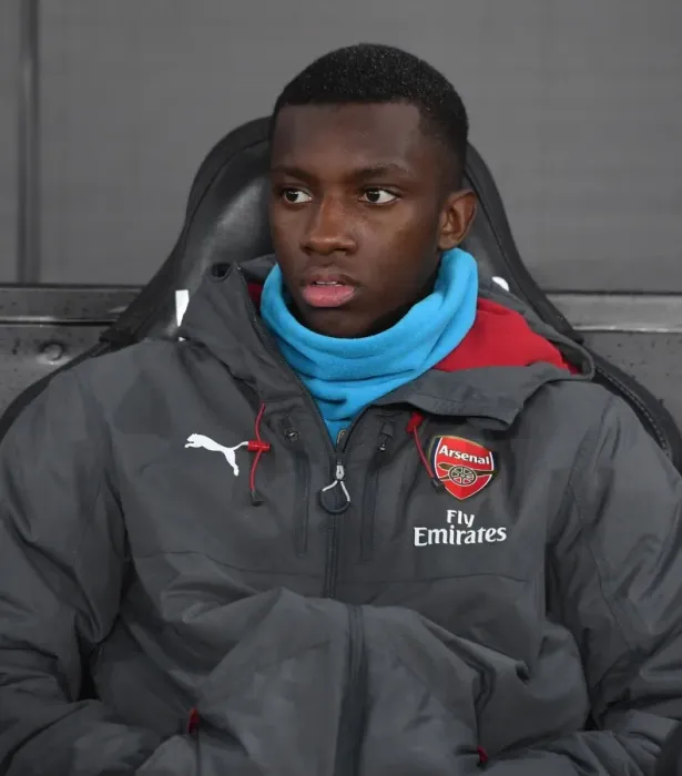 Framed Print : Eddie Nketiah on the Bench: Swansea City vs Arsenal, Premier League 2017-18 Framed Print : Eddie Nketiah on the Bench: Swansea City vs Arsenal, Premier League 2017-18