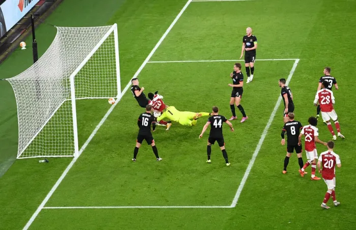 Framed Print : Eddie Nketiah Scores First Arsenal Goal in Empty Emirates Stadium (Arsenal v Dundalk 2020-21)