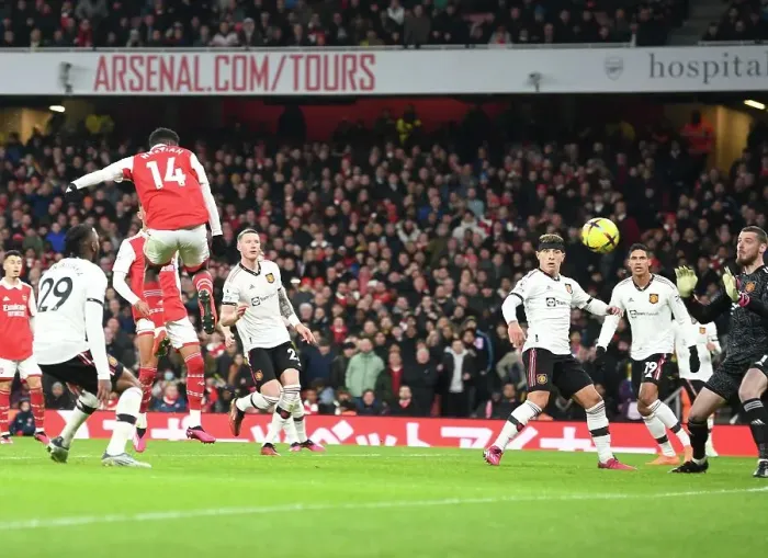 Framed Print : Eddie Nketiah Scores First Arsenal Goal Against Manchester United in Premier League 2022-23 Framed Print : Eddie Nketiah Scores First Arsenal Goal Against Manchester United in Premier League 2022-23