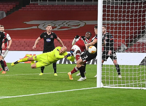 Eddie Nketiah Scores First Goal at Empty Emirates Stadium in Europa League Match Against Dundalk