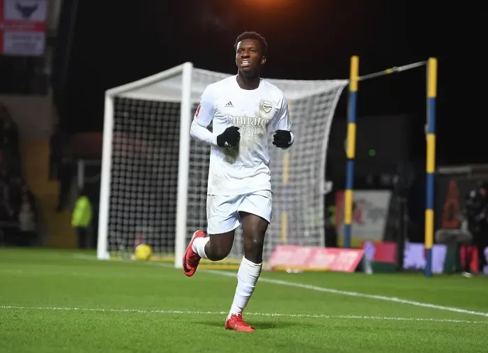 Framed Print : Eddie Nketiah Scores His Second: Arsenal Moves Forward in FA Cup Against Oxford United Framed Print : Eddie Nketiah Scores His Second: Arsenal Moves Forward in FA Cup Against Oxford United