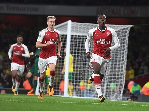 Eddie Nketiah Scores His Second Goal: Arsenal's Carabao Cup Victory over Norwich City (2017-18)